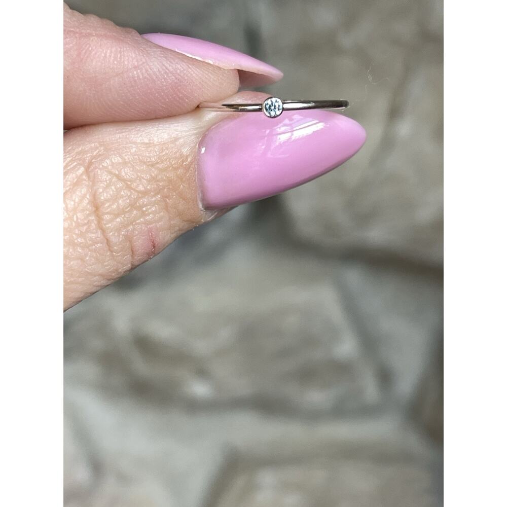 Sterling Silver Birthstone Stacking Ring Set 6.5 … - image 8